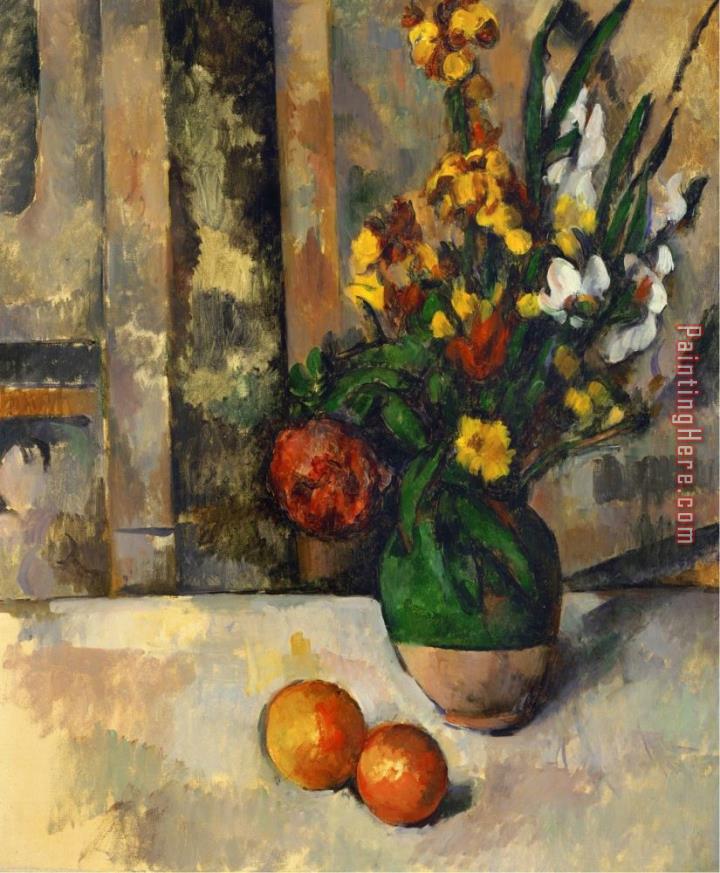 Paul Cezanne Vase And Apples
